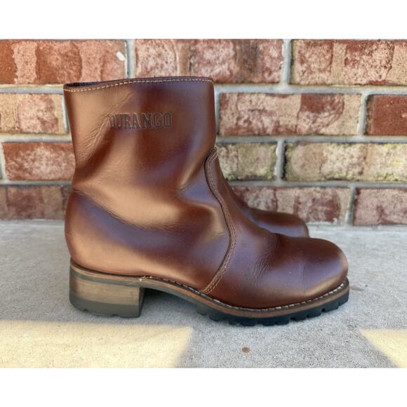 Durango Men Brown Genuine Leather Western Chelsea Ankle Zip Up Size 8 D main image 7